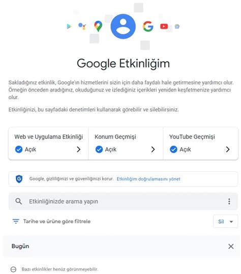 myactivity.google.com adresine gidin|Google Etkinliğim Sil .